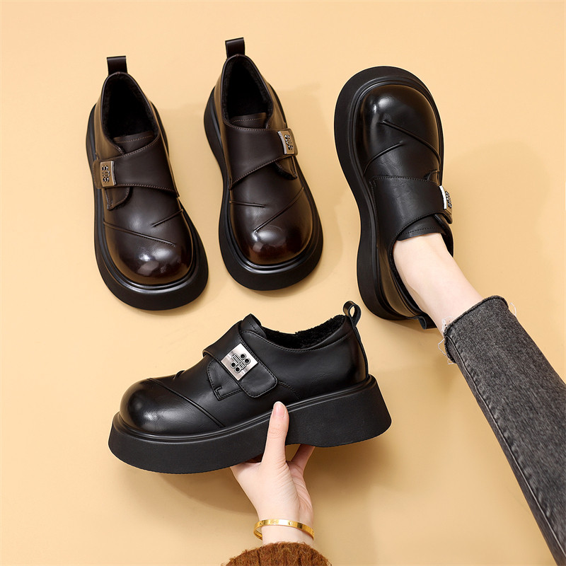 小皮鞋女英伦增高加绒乐福鞋2026年春秋新款厚底轻便不累脚女单鞋,女鞋,乐福鞋（豆豆鞋）,淘宝优惠券,粉丝福利购,淘宝优惠卷