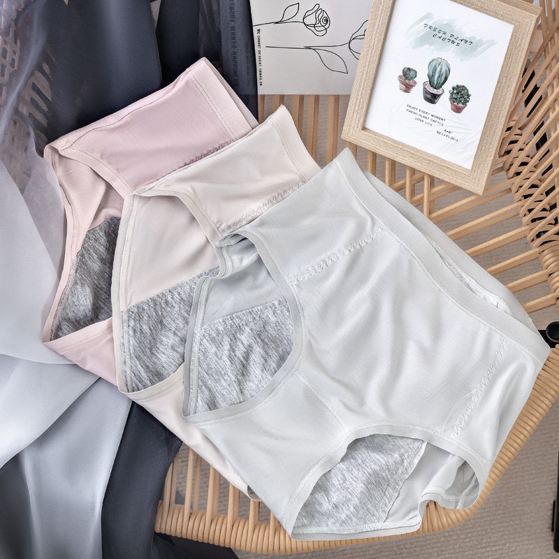 莫代尔人棉中腰加大防水布生理裤防漏姨妈裤纯色简约女士三角内裤,女士内衣/男士内衣/家居服,女三角裤,淘宝优惠券,粉丝福利购,淘宝优惠卷