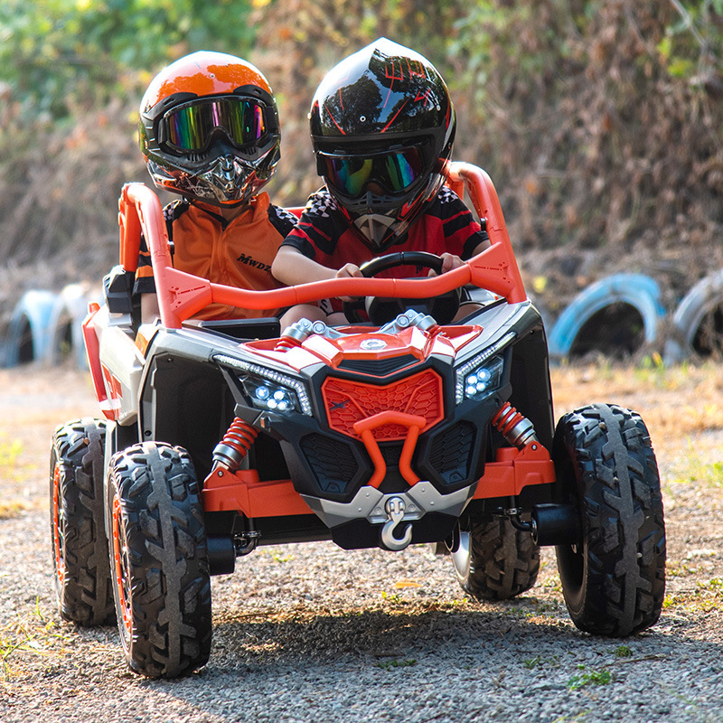 庞巴迪儿童电动车四轮宝宝越野遥控汽车小孩玩具车可坐人网红童车