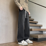 2025秋冬新款牛仔裤男直筒宽松高级感弯刀裤拼接款1001GF07P58，男装牛仔裤，星座1001