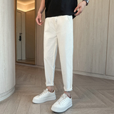 2026春季休闲九分裤男卷边修身小脚百搭纯色运动裤1001B151P48，女装休闲裤，星座1001