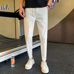 2026春季休闲九分裤男纯色修身小脚百搭小脚运动裤1001B21P48图片