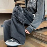 2025秋季新款牛仔裤男直筒宽松高级感弯刀裤工装裤1001GF13P68，男装牛仔裤，星座1001