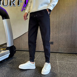 2026春季新款休闲长裤男修身小脚束脚刺绣裤子1001B243P48，男装休闲裤，星座1001