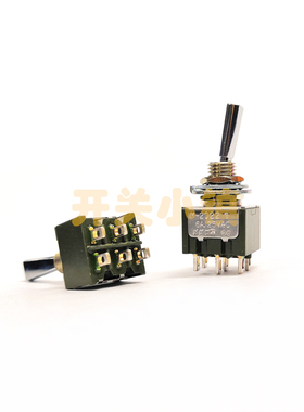 NKK日本日开原装进口6MM钮子开关 M-2022E 扁柄摇头开关 6脚2档