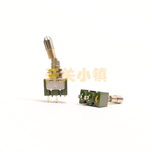 NKK日本日开进口6MM钮子开关 M-2011L摇头开关 2脚2档防误操 拉拔