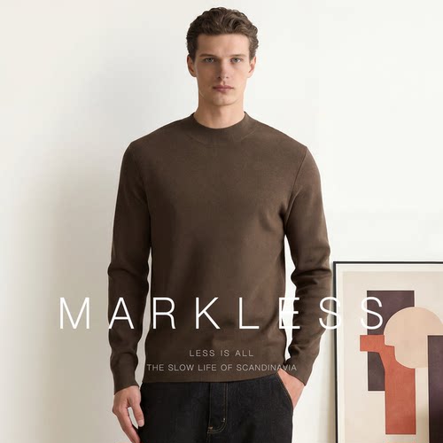 Markless可机洗羊毛衫男毛衣