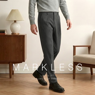 裤 2026春季 子男通勤西裤 宽松长裤 Markless男士 直筒西装 休闲裤