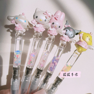 咸咸手作 三丽鸥流沙笔刀 高颜值ins风可爱手帐刻刀 快递开箱刀