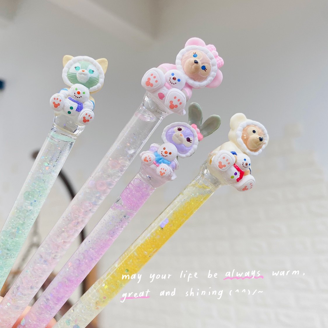 咸咸手作 达菲熊星黛露流沙笔刀手账开箱美工 可替换刀片原创设计