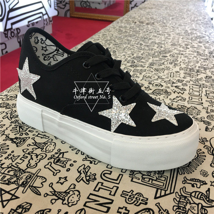 香港代购正品IIJIN艾今女鞋2019新款亮片星星帆布增高低帮鞋7CM|msdalam kategori Kasut wanita, kasut rendah - dari Buy2taobao.com untuk memberikan perkhidmatan ejen Taobao profesional membeli