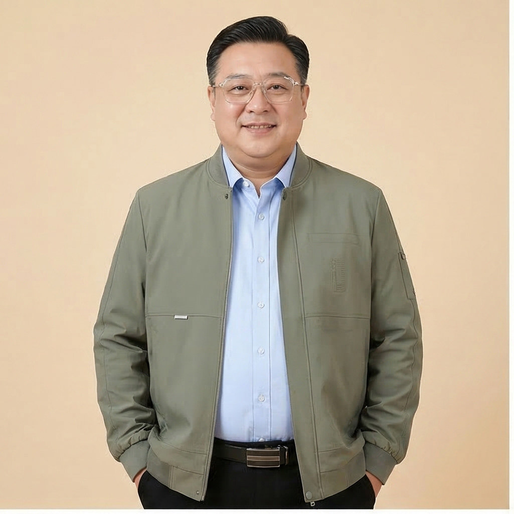 春秋季薄款立领夹克男中年宽松加肥加大码爸爸装胖子休闲男装外套