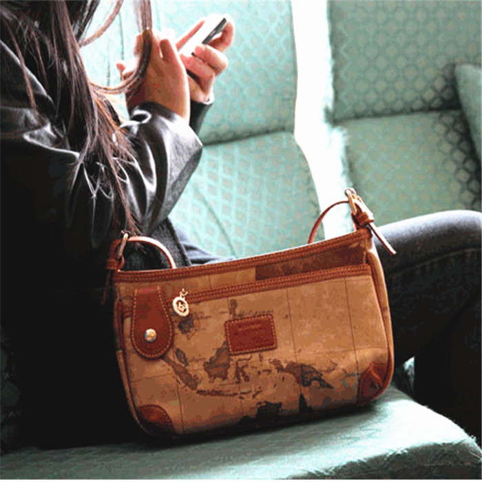 angel2020新款韩版复古地图包多用女士小包包可单肩手提斜挎包