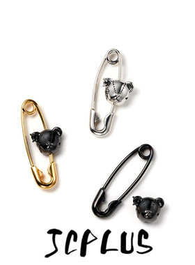 justin davis小众S925纯银暴力熊多带耳钉潮流百搭网红男女简耳环