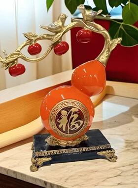 新中式葫芦电视柜客厅客厅摆件柜乔迁装饰玄关酒柜客厅树脂工艺品