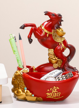 定制马年吉祥物公仔新款摆件树脂工艺品国潮吉祥马到成功装饰