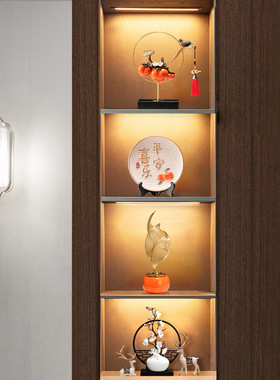高档酒柜搭配新中式北欧轻奢现代风家居摆件客厅玄关样板间办公室