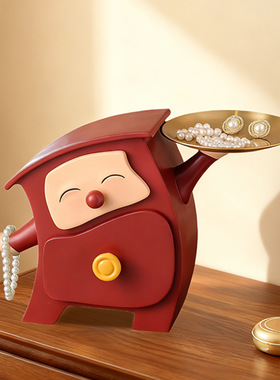 化妆品收纳盒桌面梳妆台香水置物架客厅玄关钥匙收纳摆件装饰品