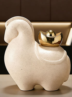 2026马上有钱摆件客厅轻奢高档吉祥物装饰品马年新年乔迁新居礼品