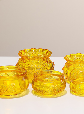 水晶聚宝盆摆件琉璃招财聚财摆设客厅玄关装饰品店铺开业乔迁礼品