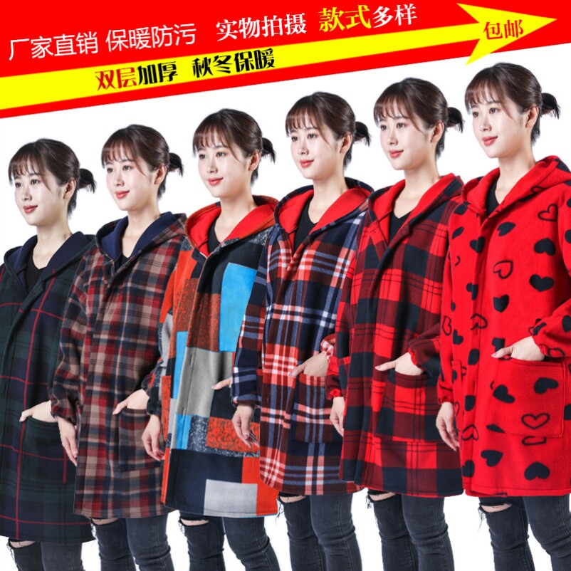 冬天保暖冬季加棉加厚正穿老人加围裙