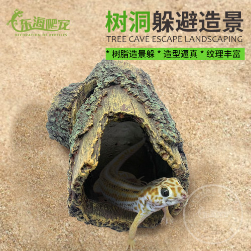 爬宠养殖箱造景爬宠躲避洞蜥蜴守宫躲避屋蝎子蜘蛛爬虫造景树皮洞