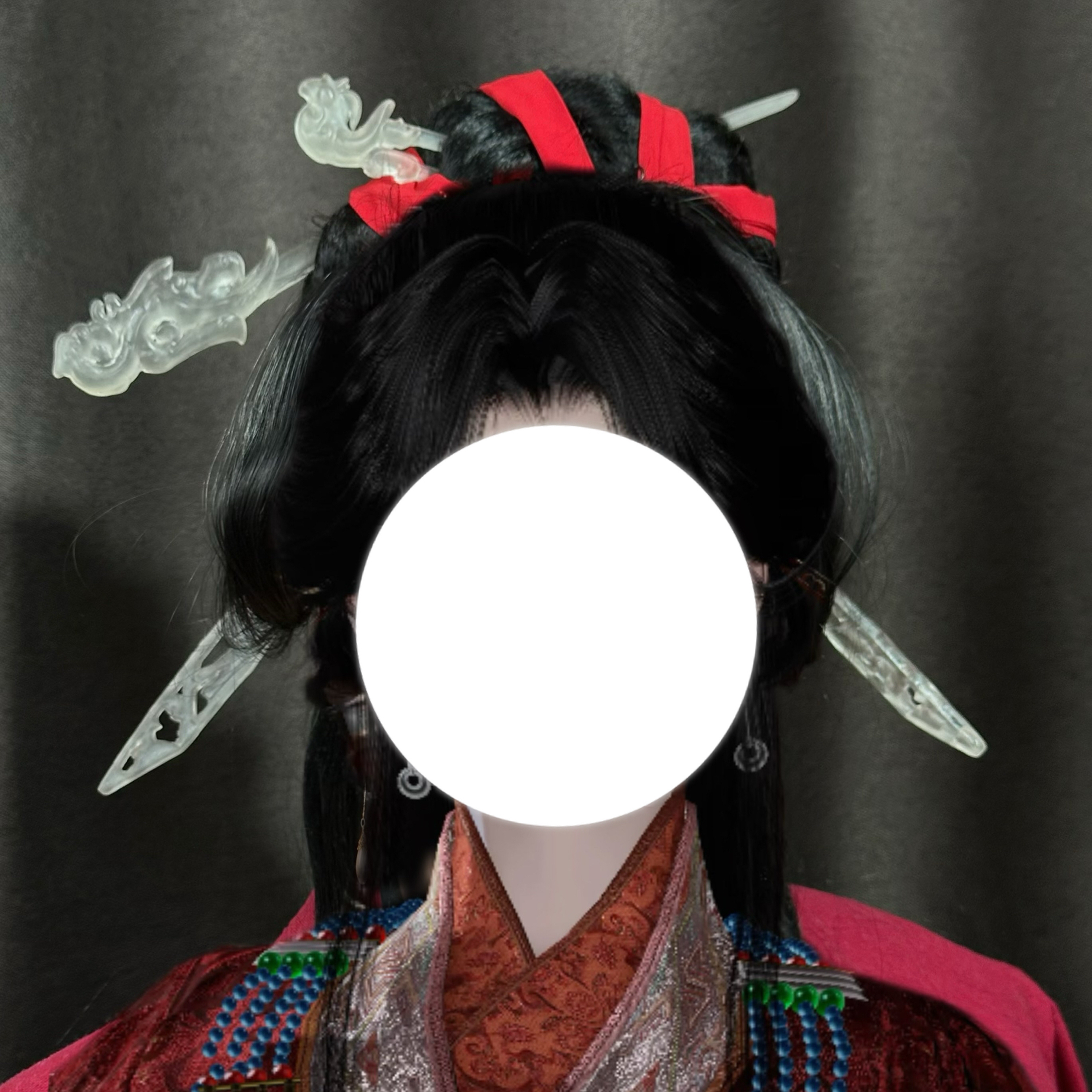 大萌制 战国袍凤鸟长簪古风逆水寒同款cos发饰 汉服 道具