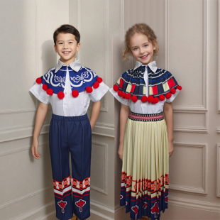 春晚同款玉盘儿童合唱服舞蹈服中小学生诗歌朗诵大合唱团表演服