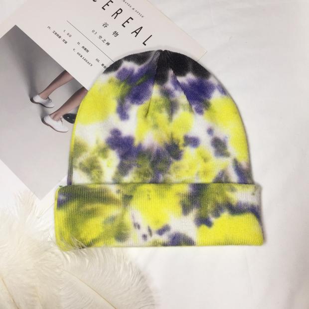 柔软扎染针织ins风毛线帽包邮