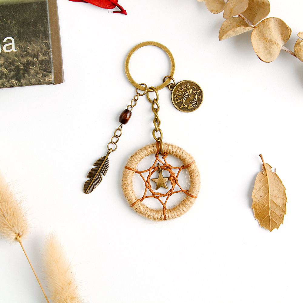 miamor编织十二星座钥匙扣