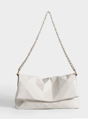 几何腋下小包包女2025新款潮日韩信封包百搭单肩斜挎包菱格链条包