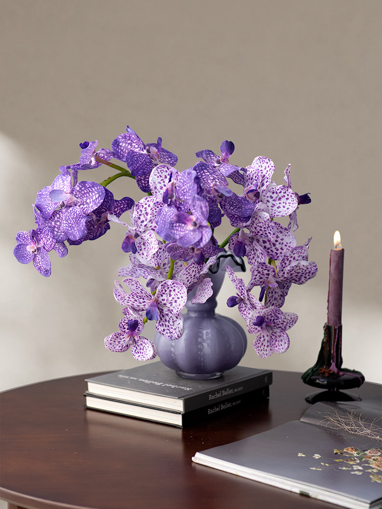 彷真蝴蝶兰假花花客厅餐桌万代兰插花摆设花摆件家居饰品装饰绢花