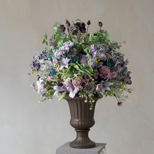 轻奢高端仿真花艺酒店前台大堂玄关绿植房地产会所桌面装饰品摆件