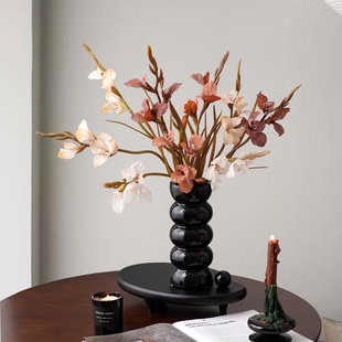 美拉德色剑兰假花仿真花束摆设装饰客厅茶几餐桌插花摆花花瓶