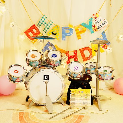 儿童架子鼓男孩敲打鼓玩具2岁宝宝生日3周岁礼物女4幼儿5打击乐器