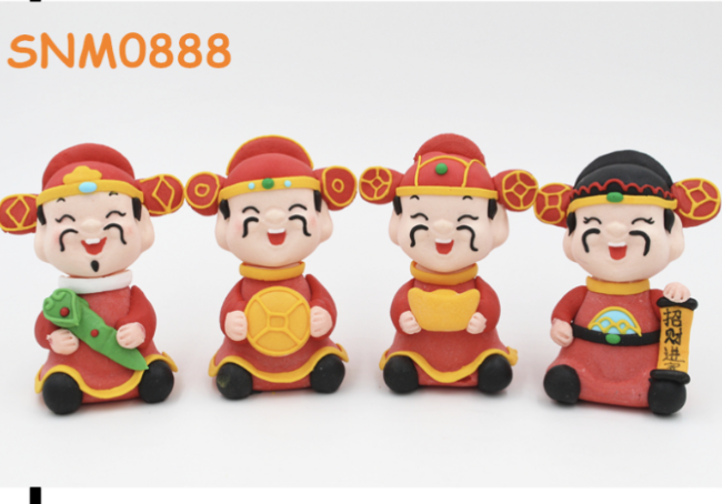 顺丰包邮圣诞糖财神爷糖公仔/蛋糕装饰圣诞小糖人0888(20枚/盒)