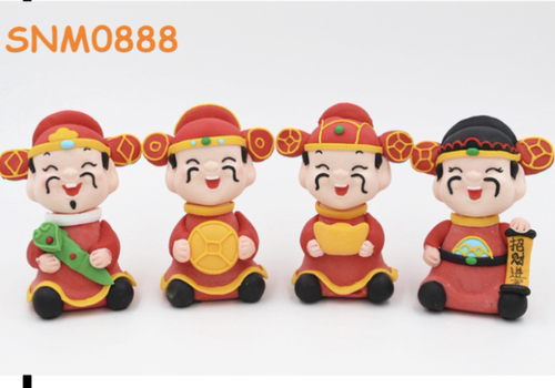 顺丰包邮圣诞糖财神爷糖公仔/蛋糕装饰圣诞小糖人0888（20枚/盒）