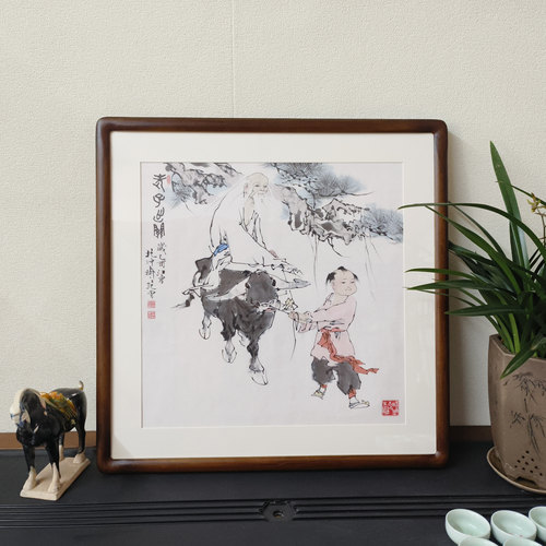 人物紫气东来范曾老子出关图国画