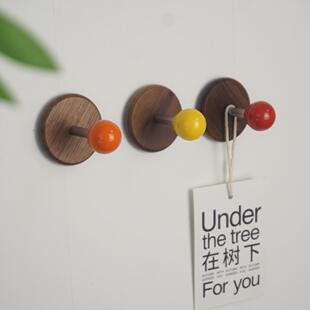 陶瓷圆球粘钩彩色多巴胺磁吸挂钩玄关强力磁铁挂衣钩免打孔单钩