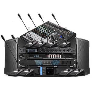 中小型视频会议室音响套装设备全套系统无线话筒功放专业壁挂音箱