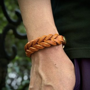 本儿哥的皮具店牛皮手环手链手工皮具牛皮编织复古植鞣男女情侣