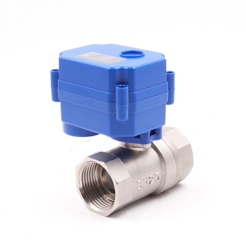 DN251寸电动二通不锈钢球阀 ADC9-24V断电复位内外丝卫生级阀