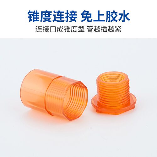 材通透明pvc杯疏3分16mm穿线管盒螺接锁母管杯梳4分20mm线管锁扣