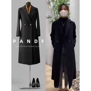 高端双面呢大衣收腰售楼部客服职业装 工衣物业案场4s店工作服女