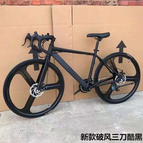新款内走线破风公路车自行车赛车700C铝合金弯刀肌肉速赛车碟刹