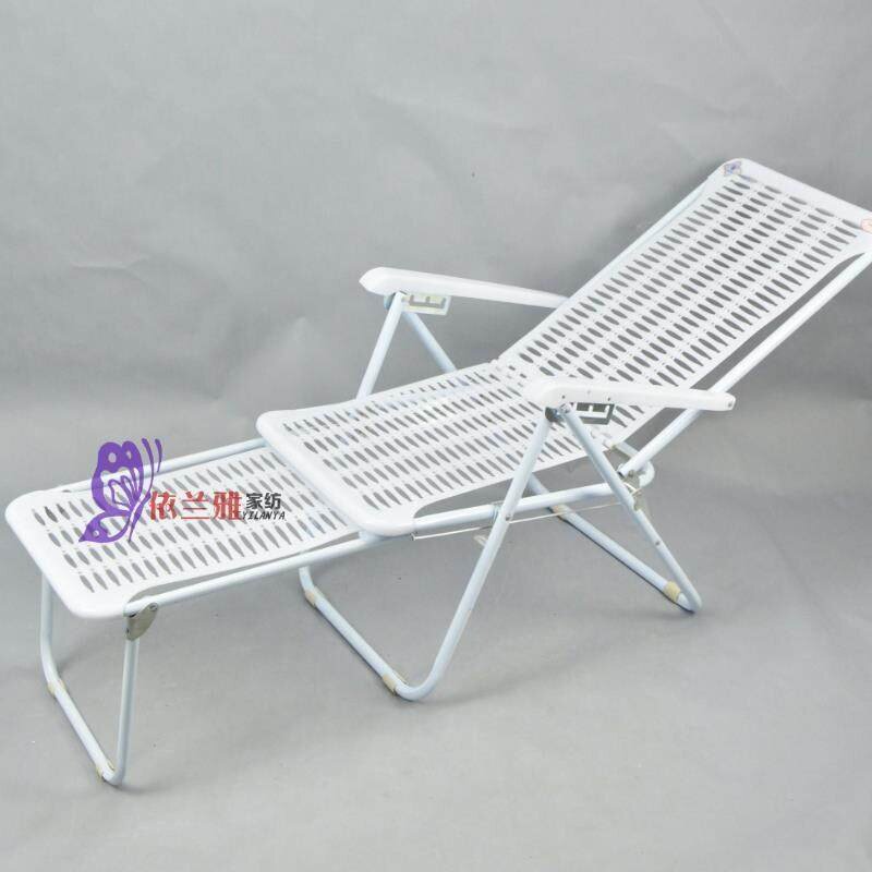 打折塑料折叠躺椅沙滩椅蓝白胶凉椅陪护午休午休椅夏睡椅广东懒人
