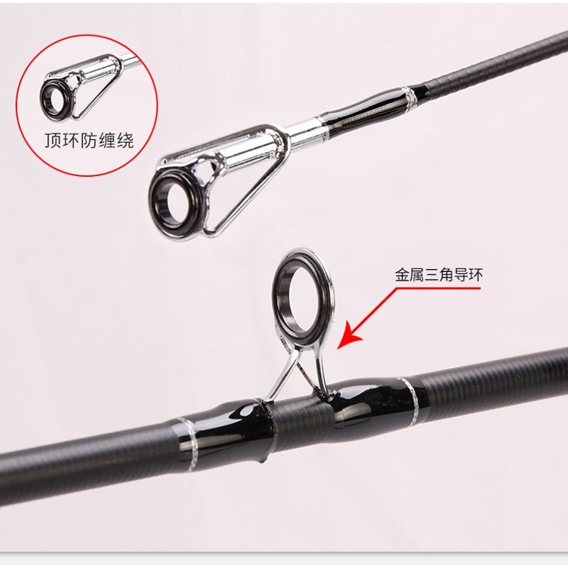 新款直销海钓路亚船竿岸抛直柄碳素淡水打黑硬雷强杆2.7米鲈鱼