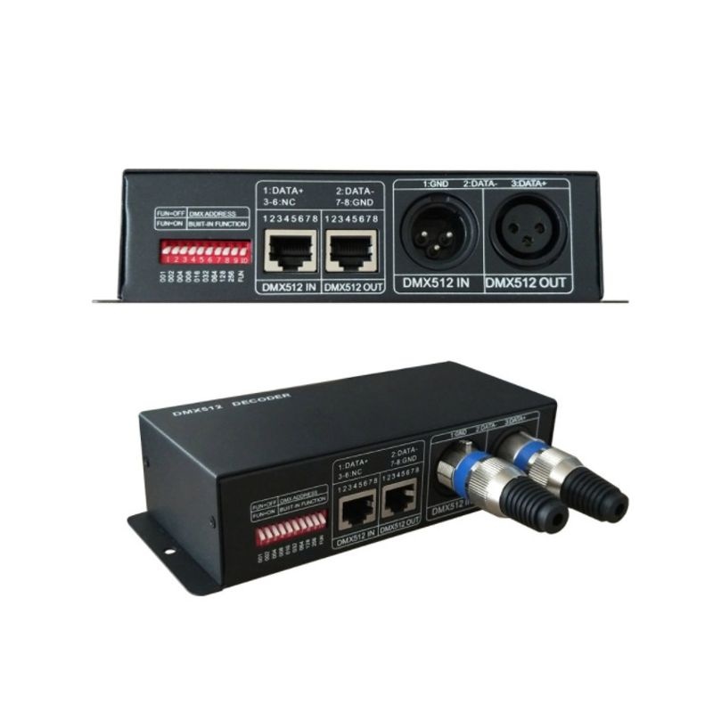 直销 DMX512 RGB恒压解码器 3通道 工程舞台专用  LED控制器