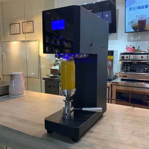 全自动 易拉罐封口机奶茶店封杯马口铁啤酒封罐机饮品商用封口机