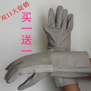 厂家推荐防咬手套厚牛皮双层宠物猫狗大鼠防护蛇动物抓伤洗澡手套